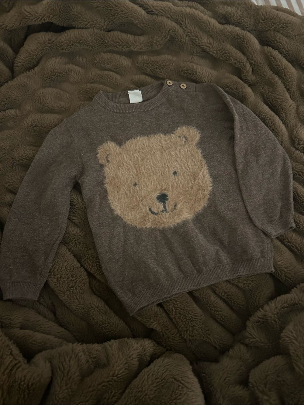Brown Bear Crewneck Sweater - toddler